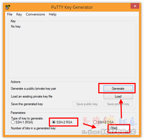 filezilla public key generation