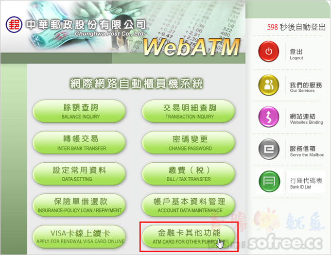 教學 如何線上atm申請郵局visa金融卡非過卡交易 網路刷卡 香腸炒魷魚